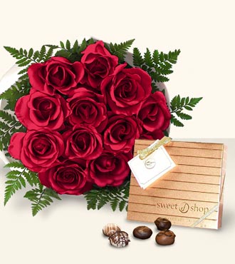 Chocolate and Roses Gift Set, Valentine Gift, Valentine gift ideas